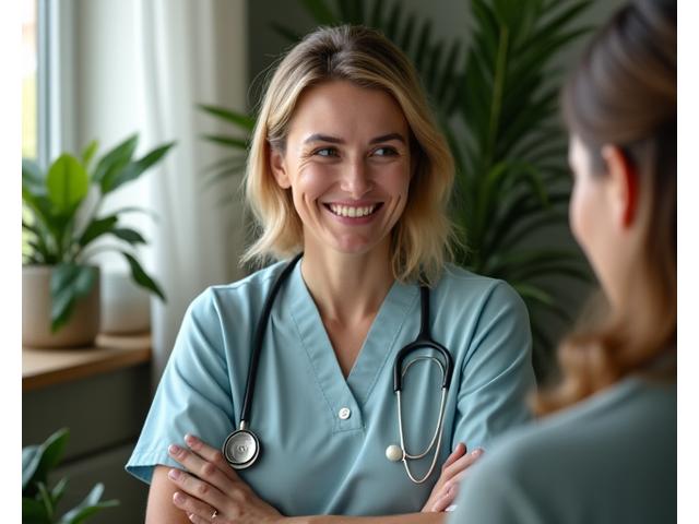 Woman having a personalized, calm health consultation with a professional via video call, showing empathy and understanding.