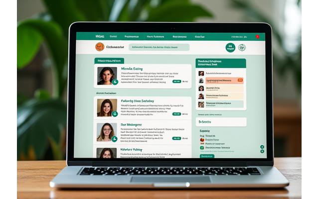 A lively online forum interface on a tablet, showing different health topics with user avatars and discussion threads, illustrating community engagement.